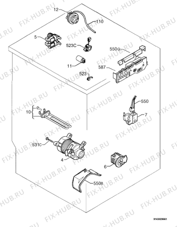 Взрыв-схема стиральной машины Zoppas PL84E - Схема узла Electrical equipment 268